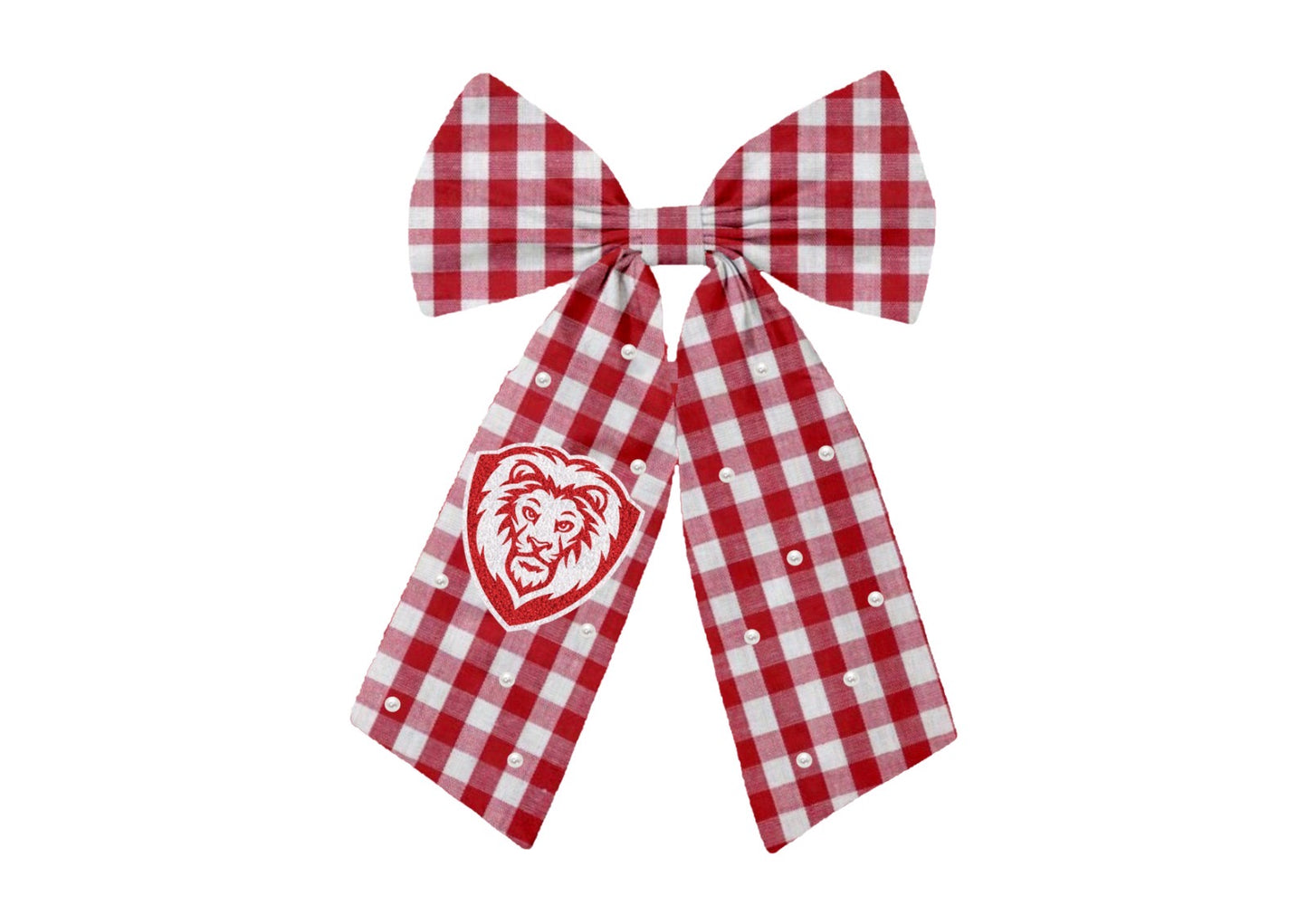 Lake Lions Plaid Bow