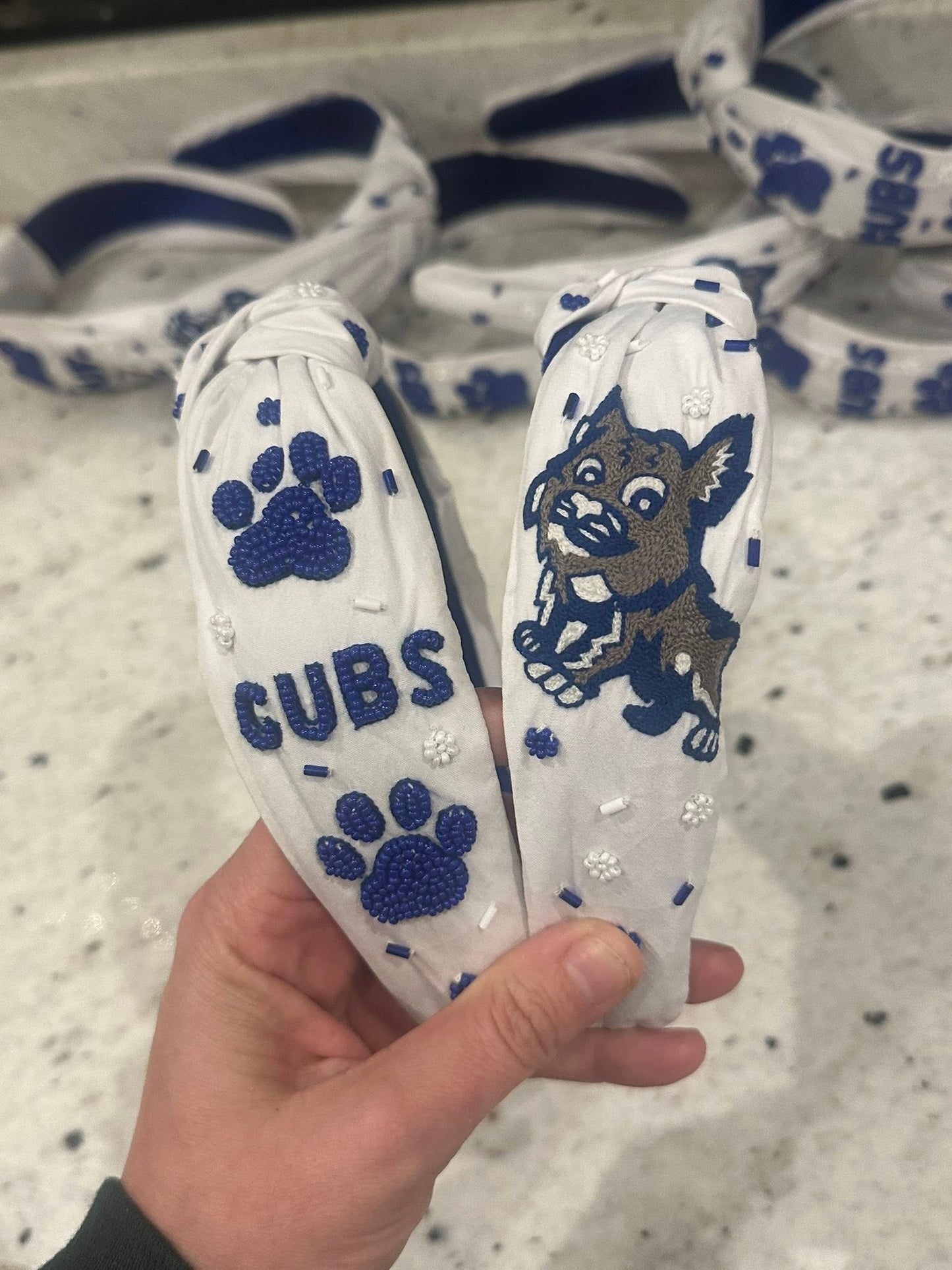 St. Amant Primary Cubs Headband - White