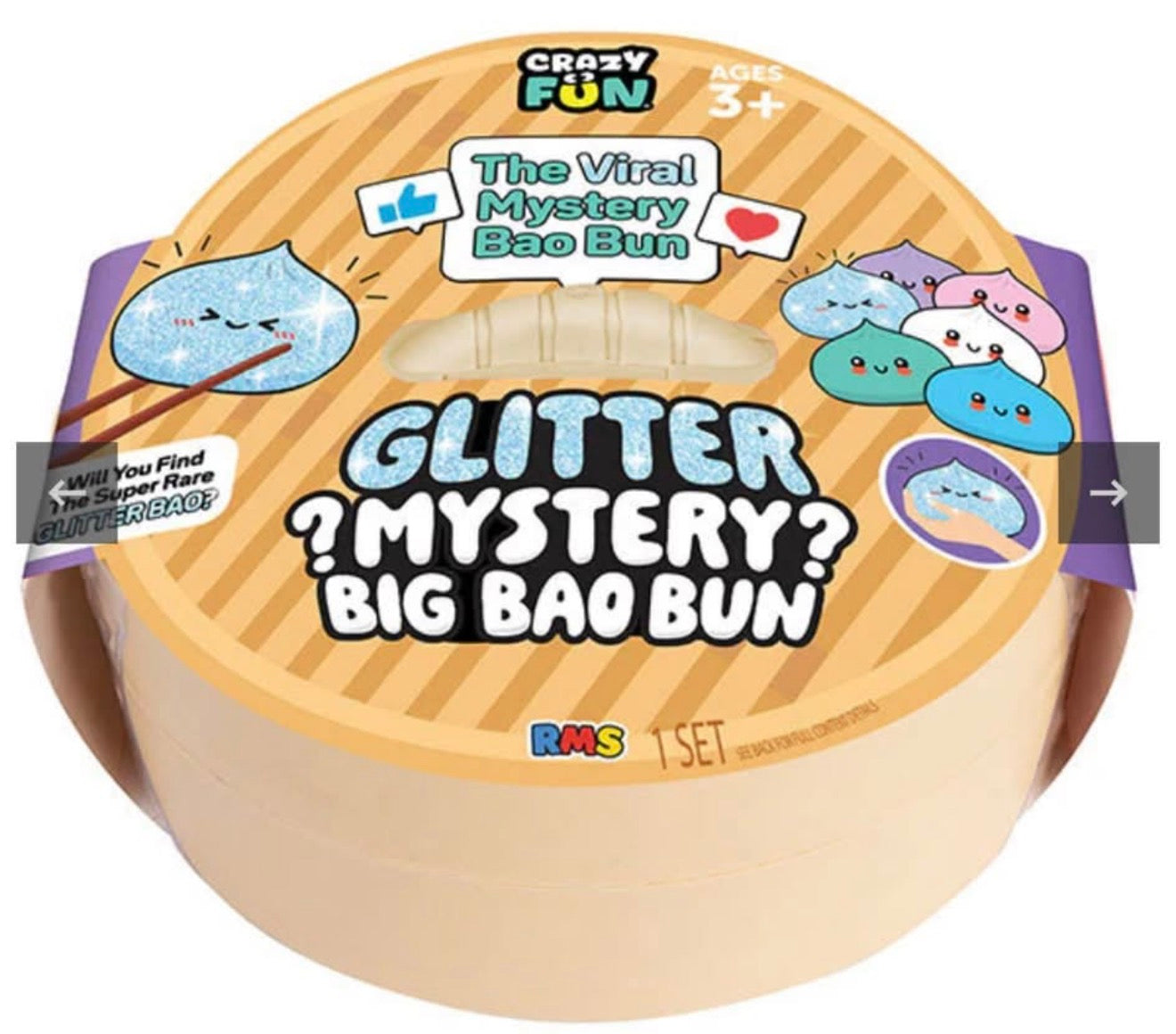 Crazy Fun Official RMS Big Mystery 7" Bao Bun –Rare Glitter PRE-ORDER — arriving by August 27