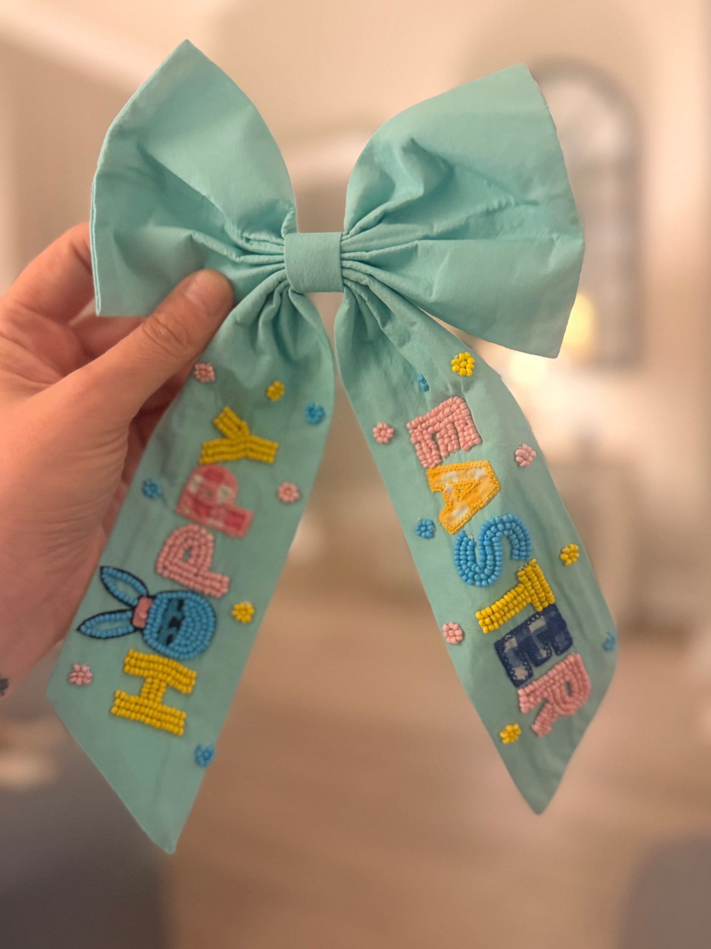 Happy Easter Bow - Green
