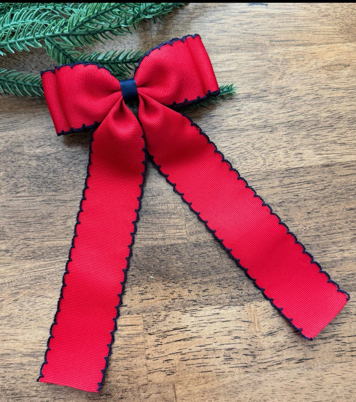 Red with Navy Trim
