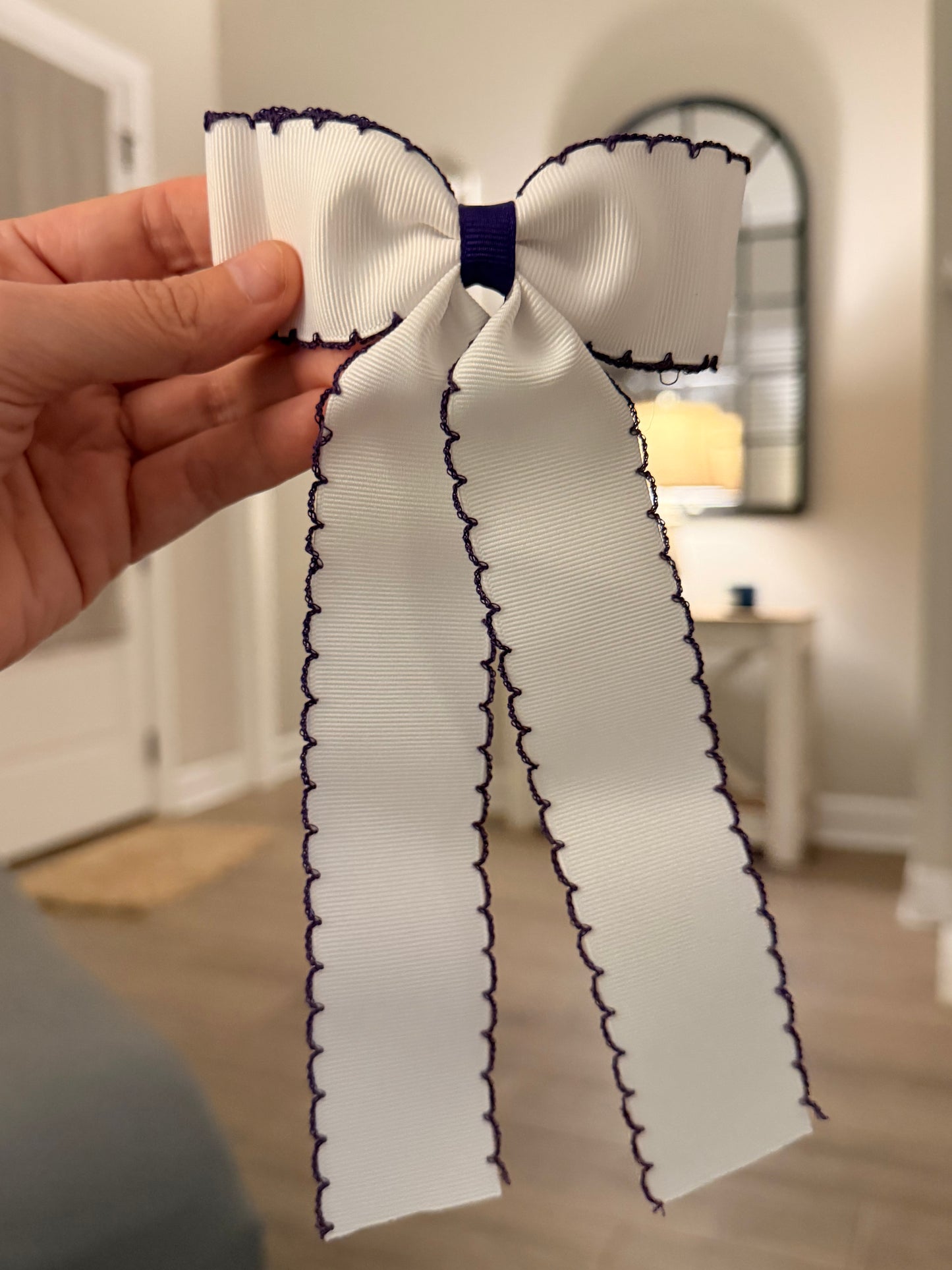 White with Purple Trim