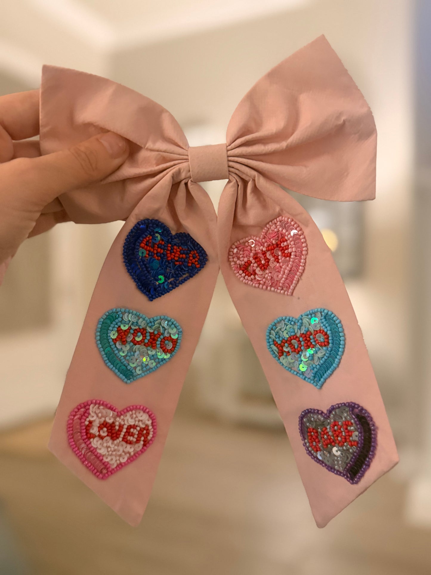 Conversation Hearts Bow