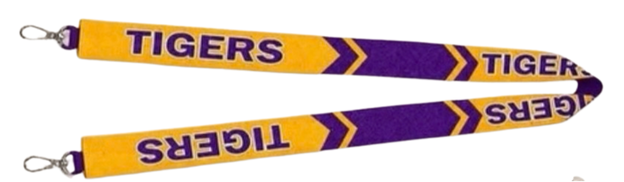 Tigers Purple and Gold Beaded Purse Strap