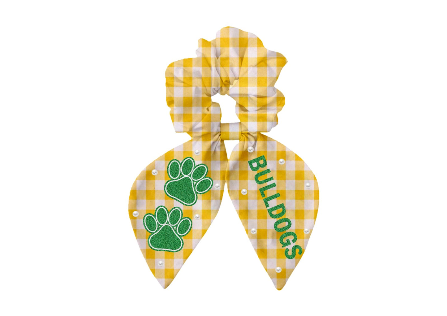 Bulldogs Beaded Scrunchie