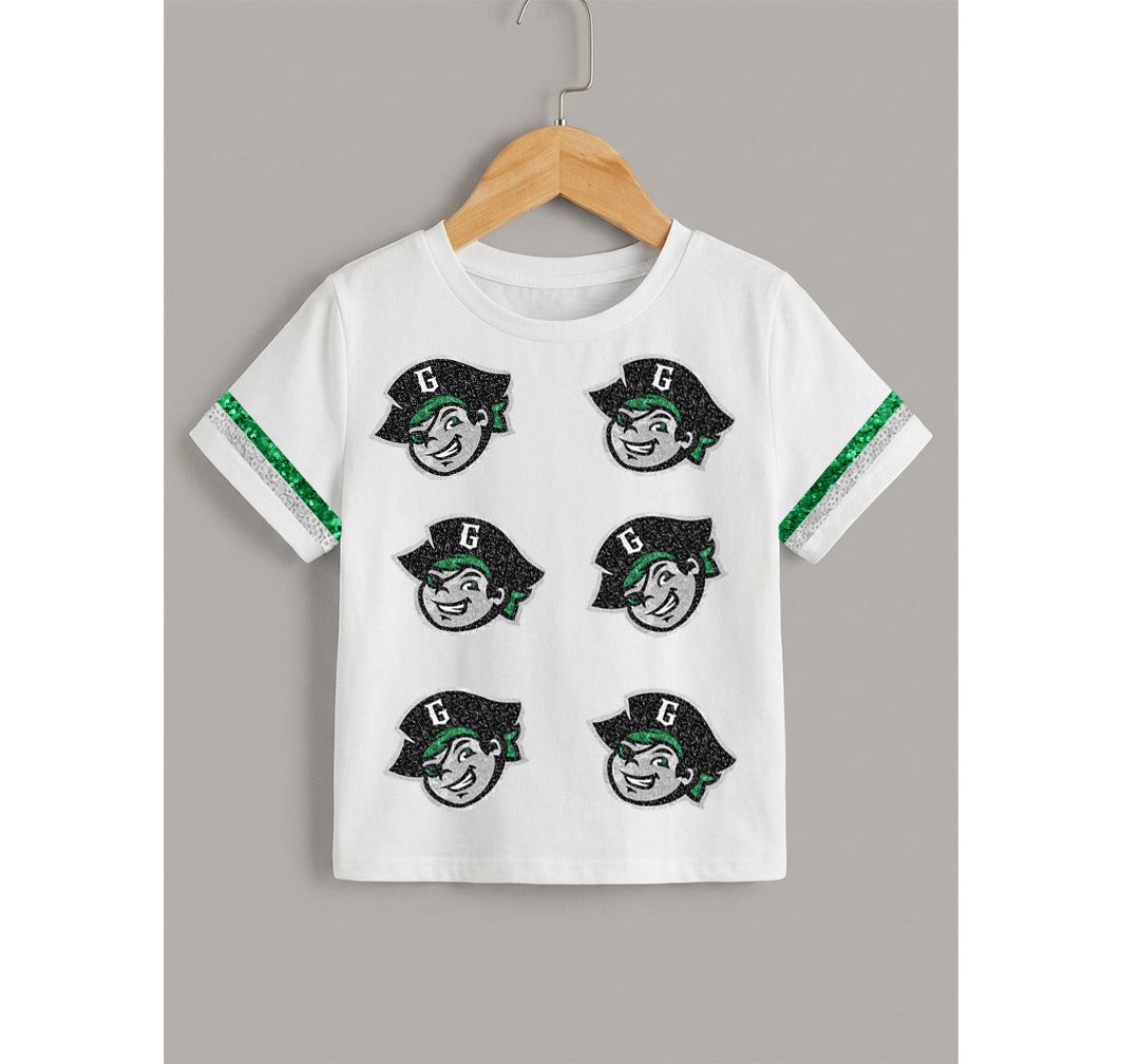 Galvez Mascot Sequin Top