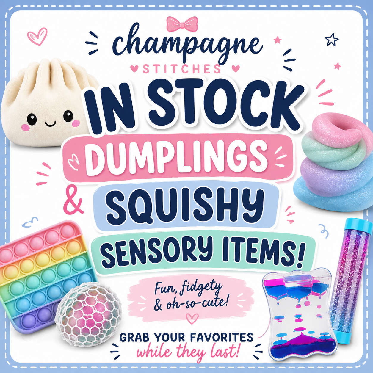 IN STOCK Dumplings and Squishy Items