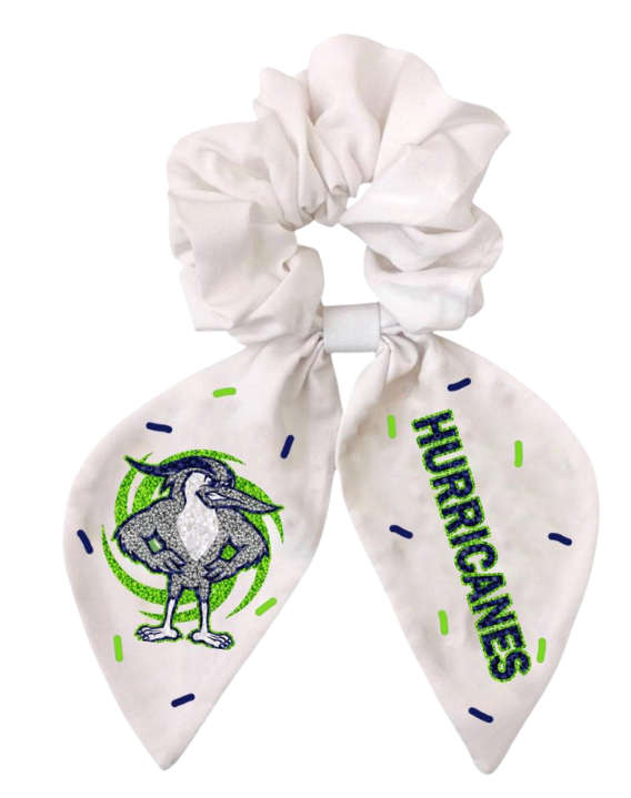 Prairieville Hurricanes Scrunchie - White
