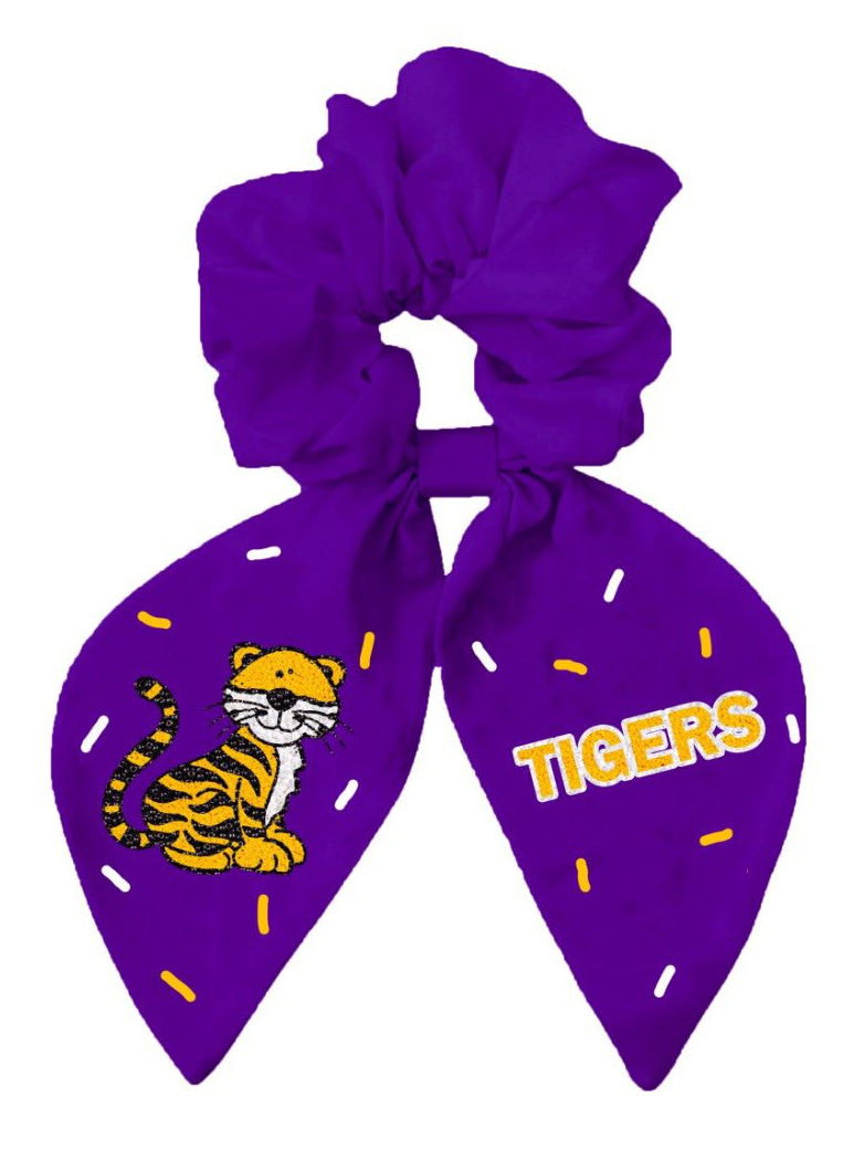 Purple and Gold Scrunchie