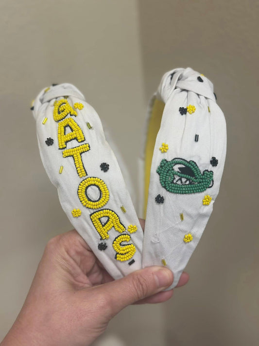 St. Amant Gators Headband - White