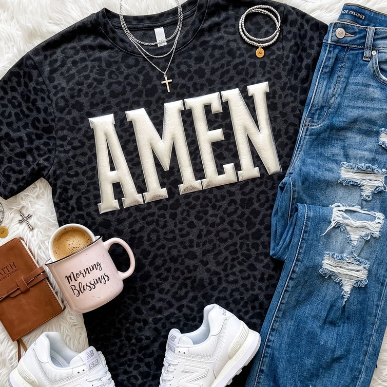 AMEN Top w/ Silver Puff