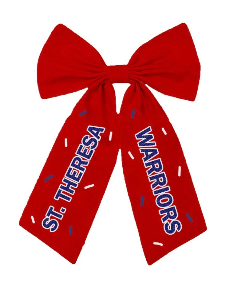 St. Theresa Primary Bow - Red