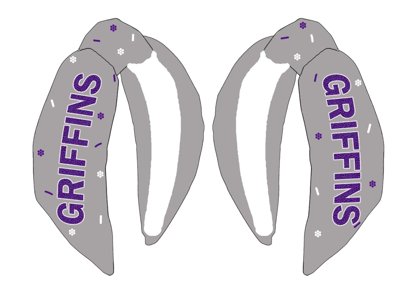 Dutchtown Griffins Headband - Gray