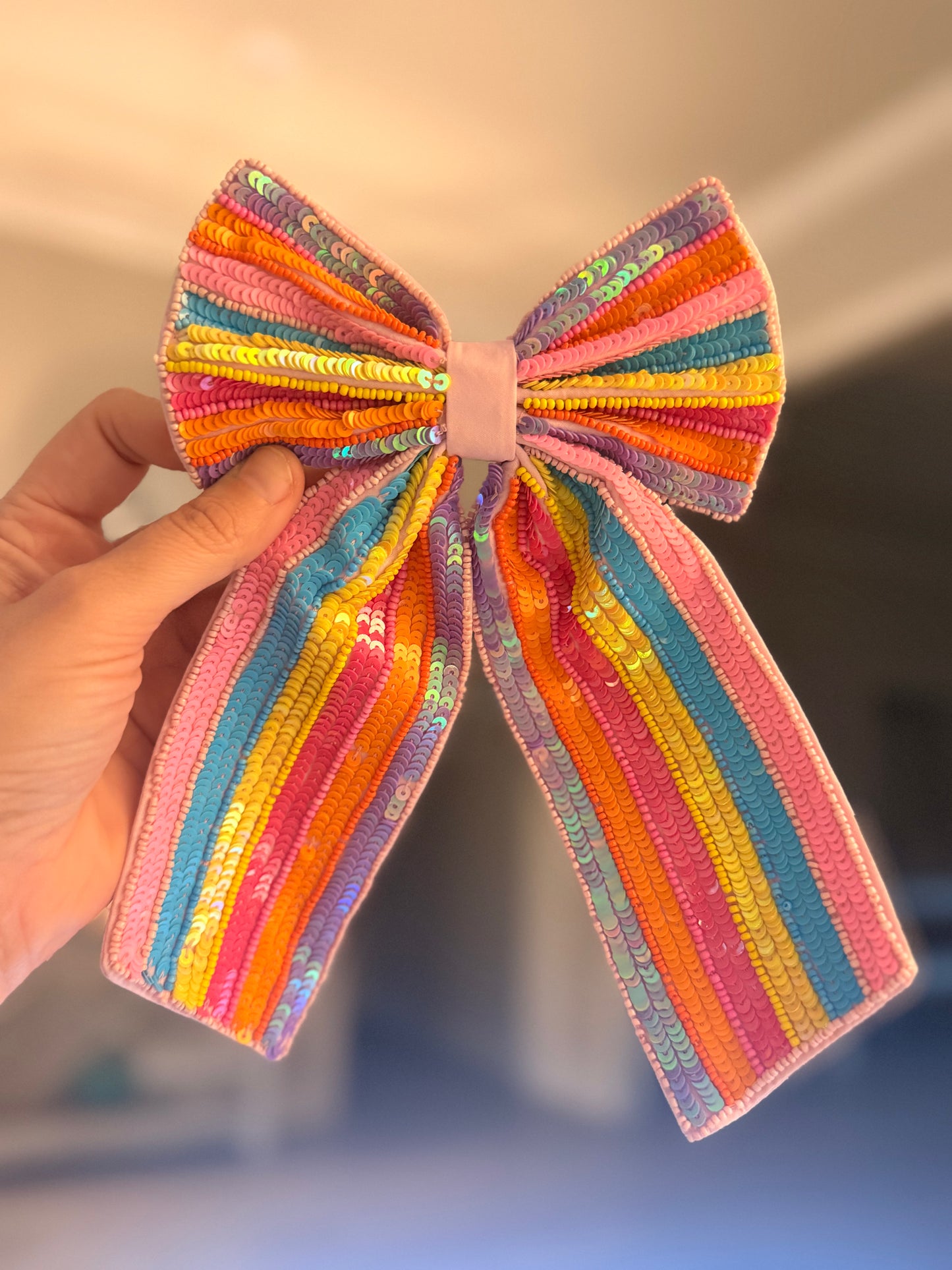 Multi-Colored Sequin Bow