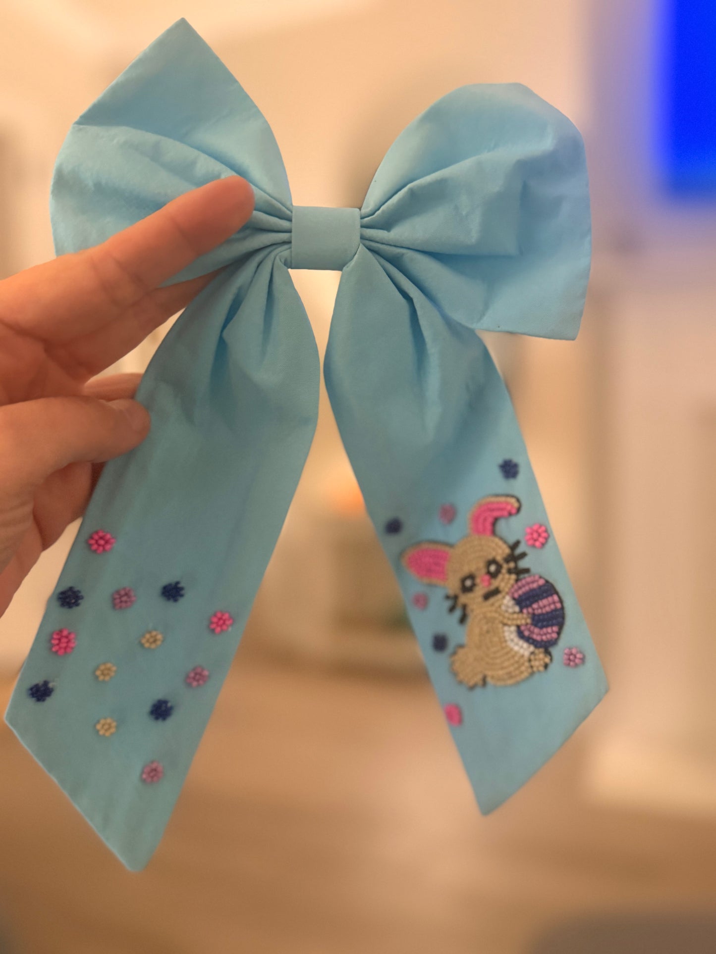 Blue Rabbit Bow
