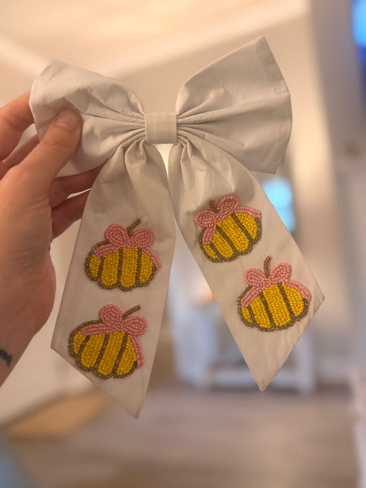 White Pumpkin Bow