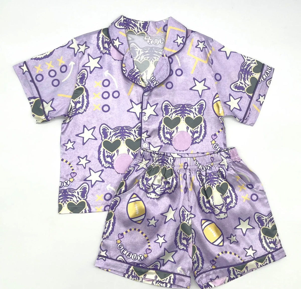 Kids Sunny Tiger Silky Pajama Set