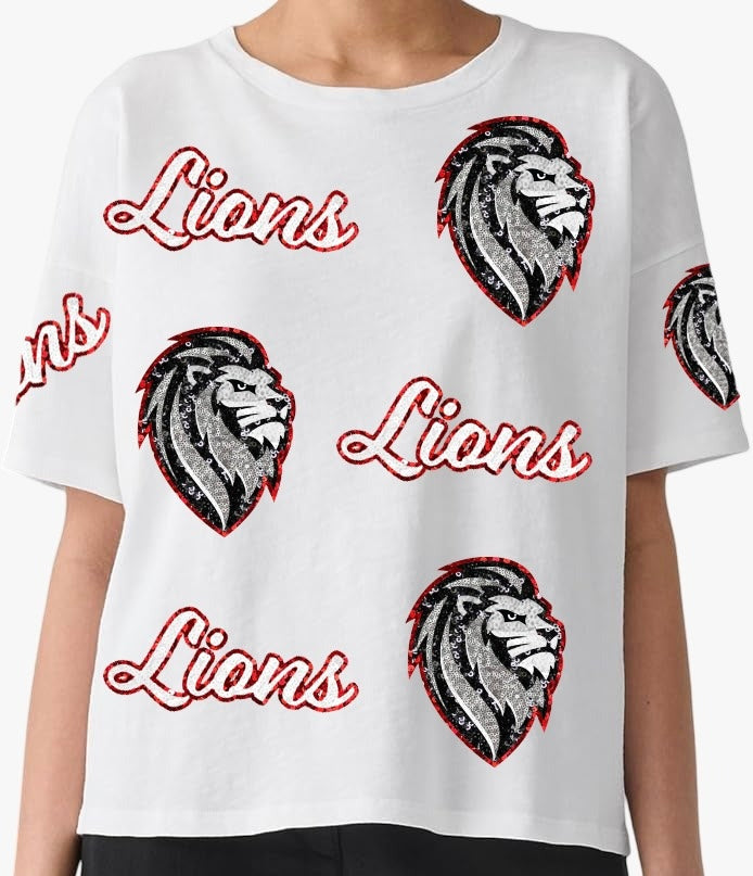 Lake Middle Lions Sequin Top (Option 2)