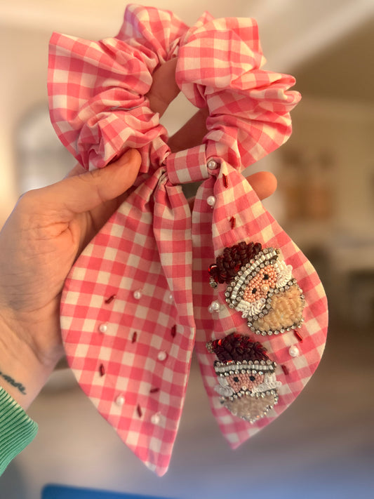 Plaid Santa Scrunchie
