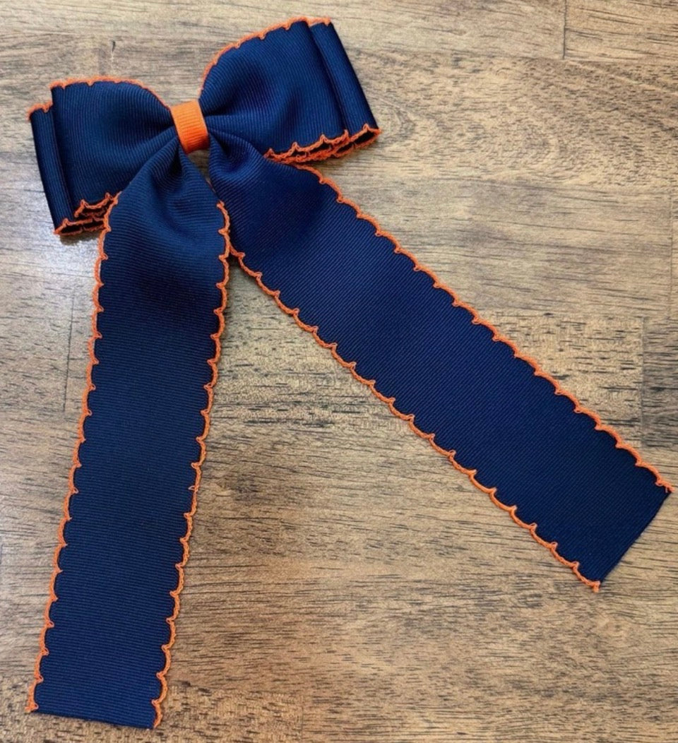 Navy Blue with Orange Trim