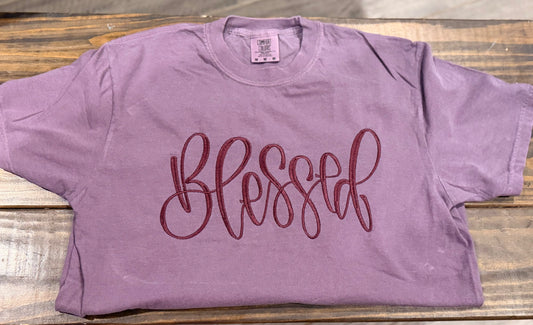 Blessed Embroidered Top
