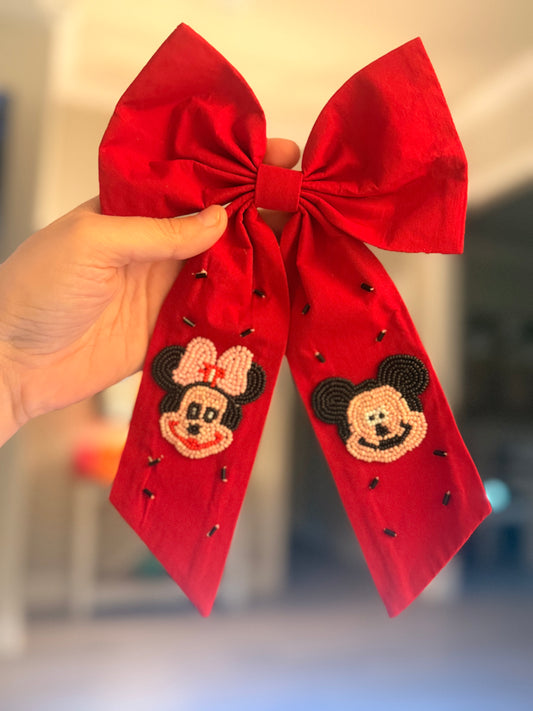 Red Characters Bow