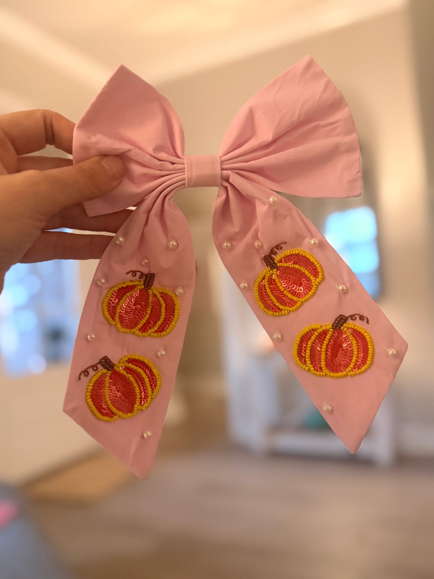 Pink Pumpkin Bow