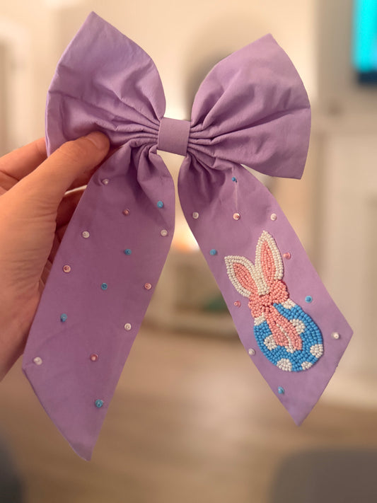 Lavender Bunny Bow