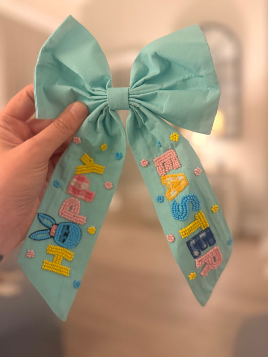 Happy Easter Bow - Green
