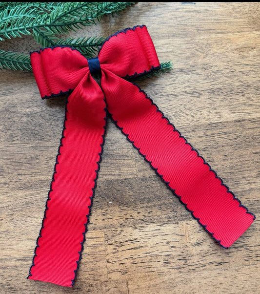 Red with Navy Trim