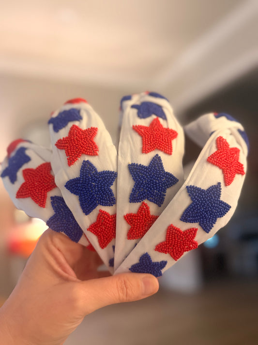 White Stars Headband