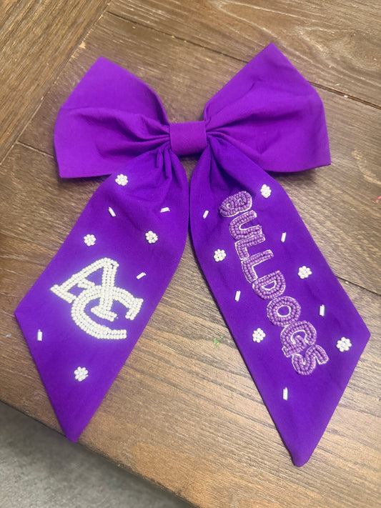 Ascension Catholic Bow - Purple