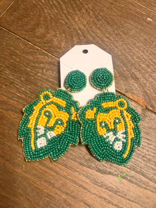 Lions Beaded Earrings