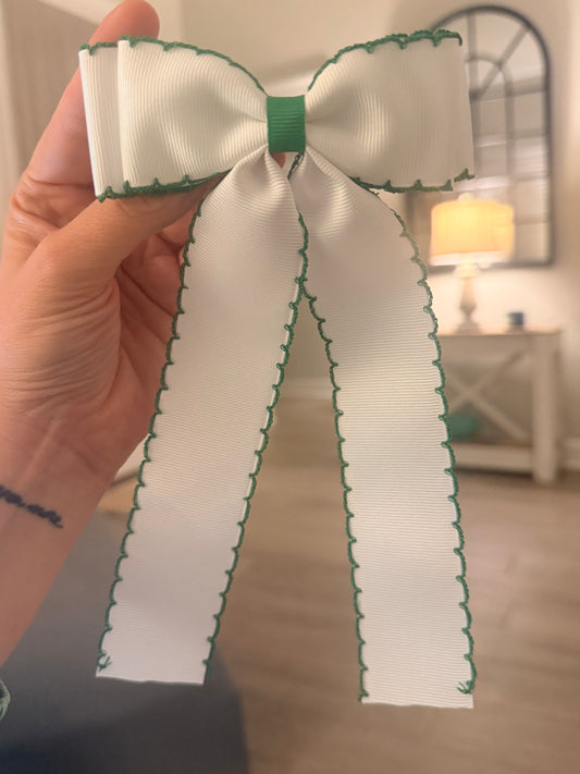 White with Green Trim