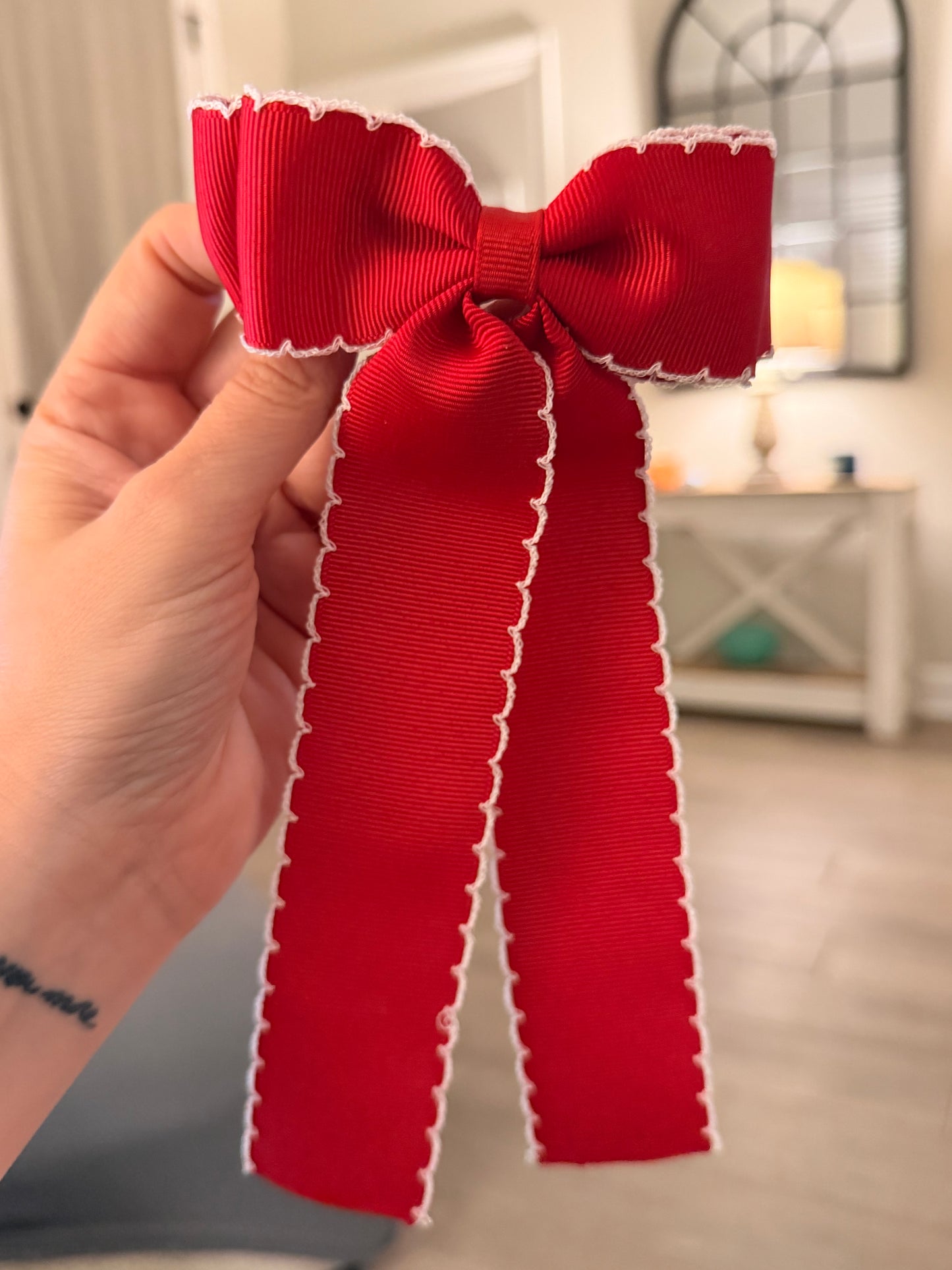 Red with White Trim