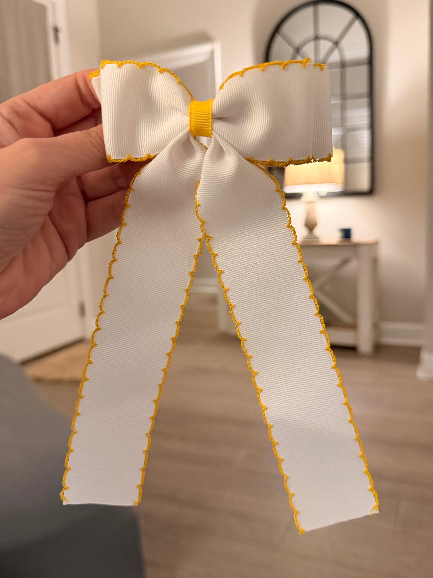 White with Yellow Trim