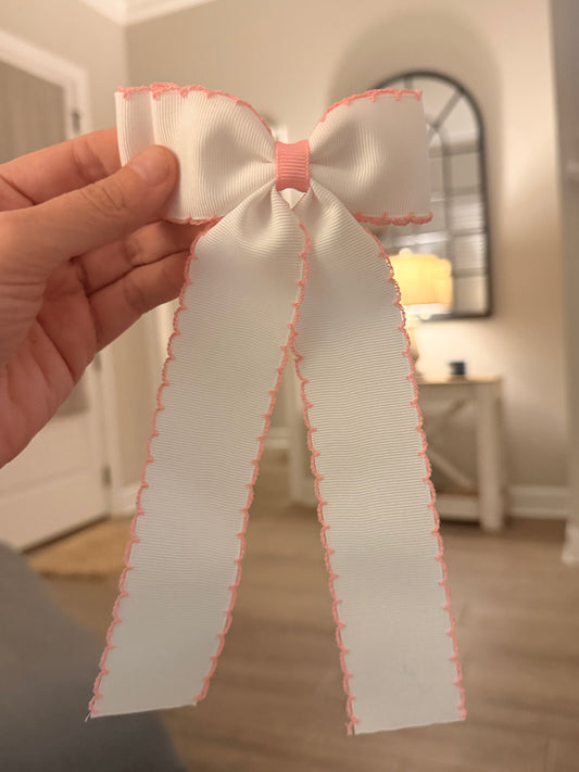 White with Pink Trim