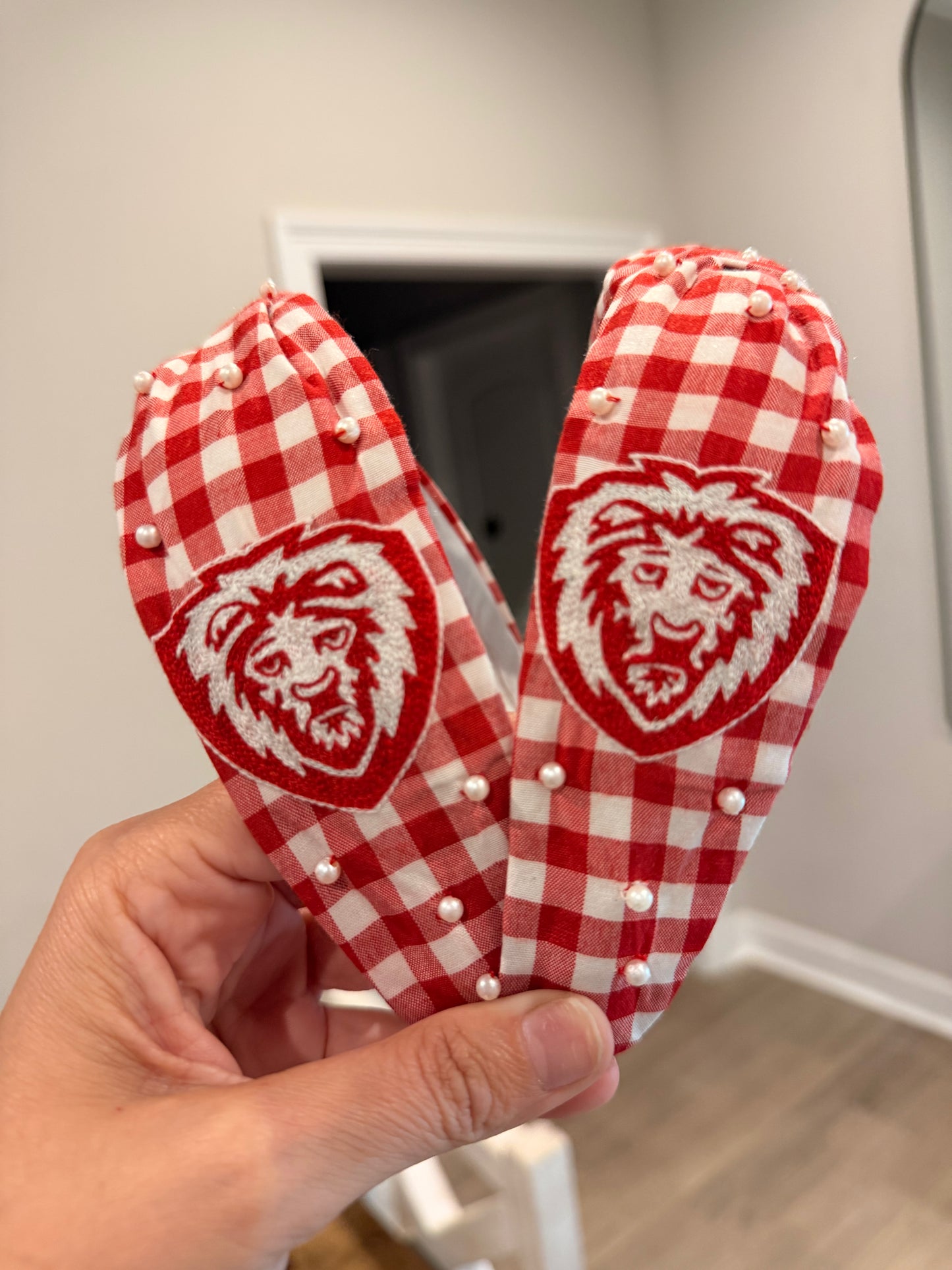 Lake Lions Plaid Headband