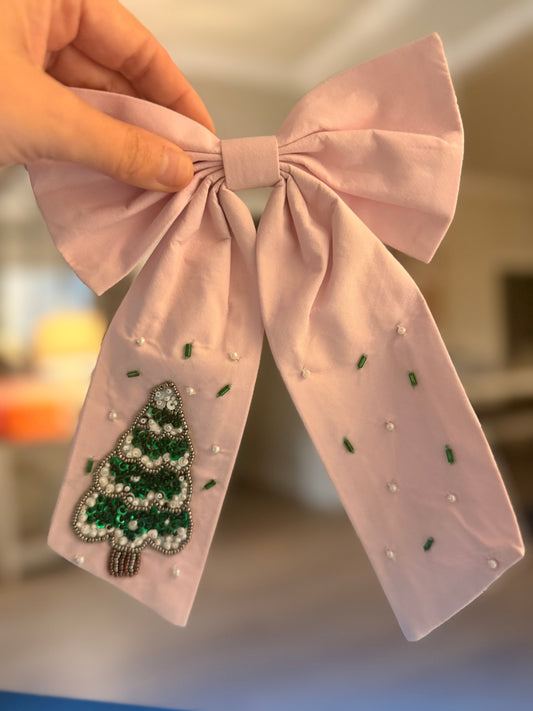 Oh' Pink Christmas Tree Bow