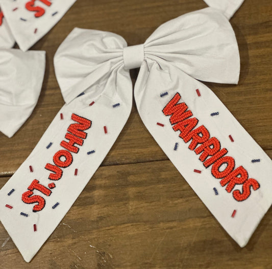 St. John Primary White Bow
