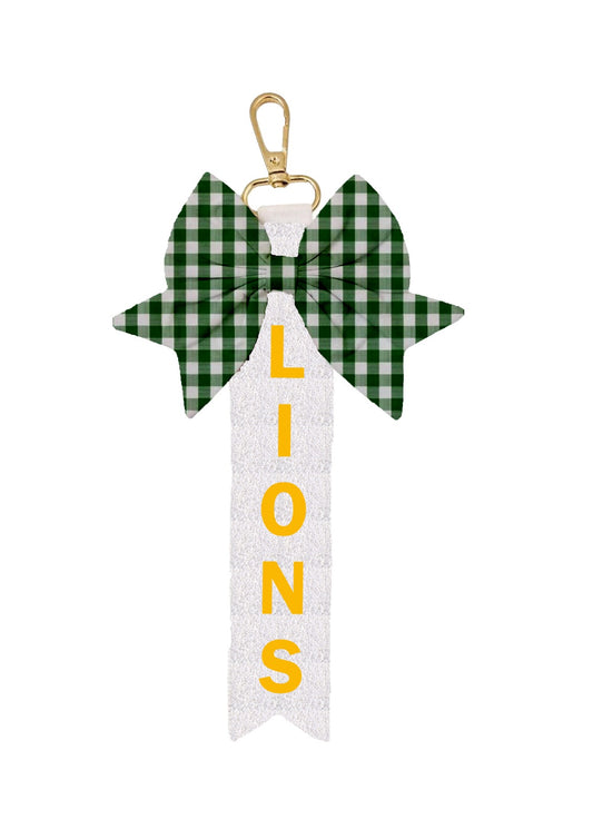 Lions Beaded Bow Keychain