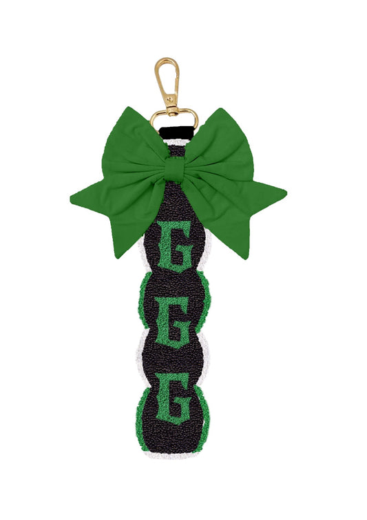Galvez Pirates Beaded Bow Keychain