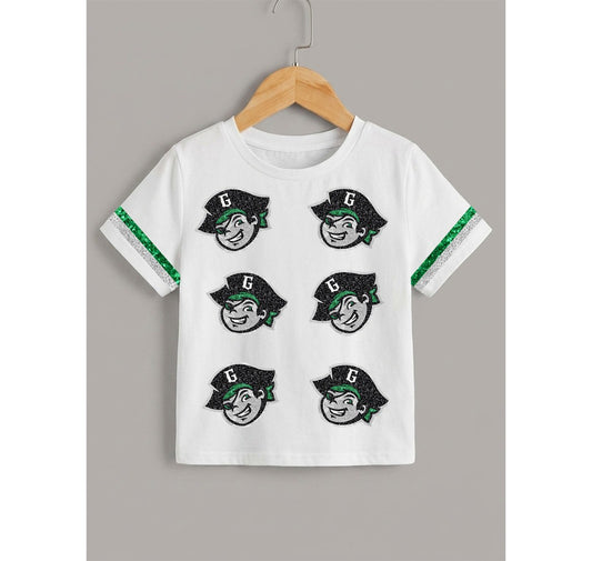 Galvez Mascot Sequin Top