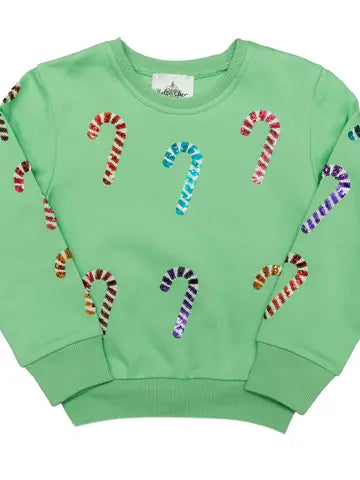 Belle Cher Kids' Candy Cane Crush Sweatshirt