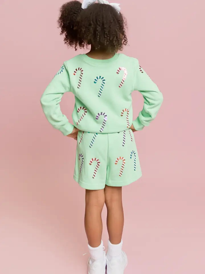 Belle Cher Kids' Candy Cane Crush Sweatshirt